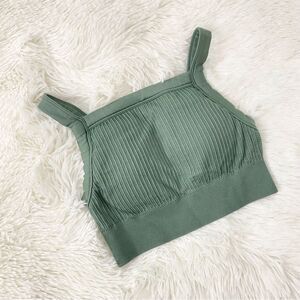 Aerie Sage Ribbed Tank Top